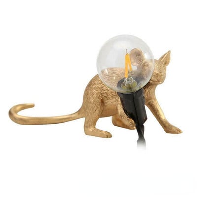 Lampă de noapte modernă din rășină pentru șobolani, lumini nordice mici, mini șoarece, lămpi de masă cu LED drăguțe, lampă de birou, pentru noptieră