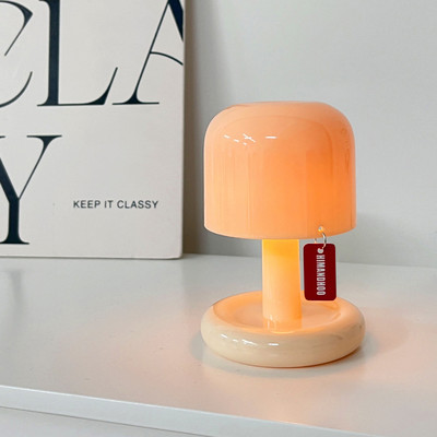 Kreatívna stolová lampa Sunset v štýle húb, LED nočné svetlo v severskej mini stolovej lampe do obývačky a kaviarne