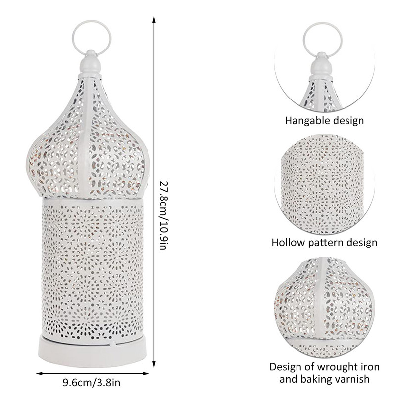 Ziemassvētku Marokas retro doba LED vēja lampa Dzelzs laterna Hotel Mājas Guļamistaba Dzīvojamā istaba Atmosfēra Dekoratīvā lampa dropshippin