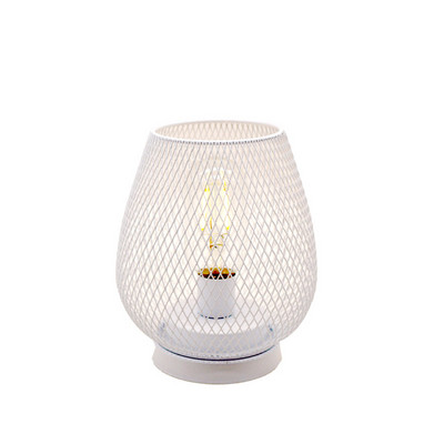 Μοντέρνο σιδερένιο κλουβί κεριά επιτραπέζιο φωτιστικό LED Διχτυωτό με μπαταρία LED φωτιστικά γραφείου Διακοσμητικό φωτιστικό κομοδίνο Cafe Διακόσμηση σπιτιού