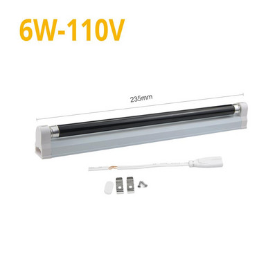 6W 8W BlackLight Blue UV gaisma Kvarca ultravioletā lampa Melna gaisma 110V 220V T5 caurules spuldze UVA dienasgaismas spuldze Naudas noteikšana