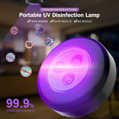 Pārnēsājama LED ultravioletā spuldze Ultravioletā sterilizācijas UV lampa baktericīda gaismas mājsaimniecības virtuve 365nm UVC automašīnas miniatūra lampa