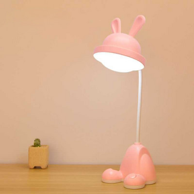 Led Rabbit Asztali lámpa Kollégiumi hálószoba Rajzfilm alvó éjszakai fény Iroda Nappali Olvasás Szemvédelem Gyerekeknek ajándék USB