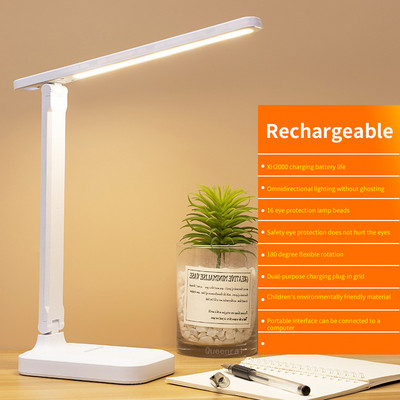 LED stolová lampa, 3-farebná stmievateľná dotyková skladacia stolová lampa, čítanie pri posteli, ochrana očí, nabíjateľná cez USB, nočné svetlo