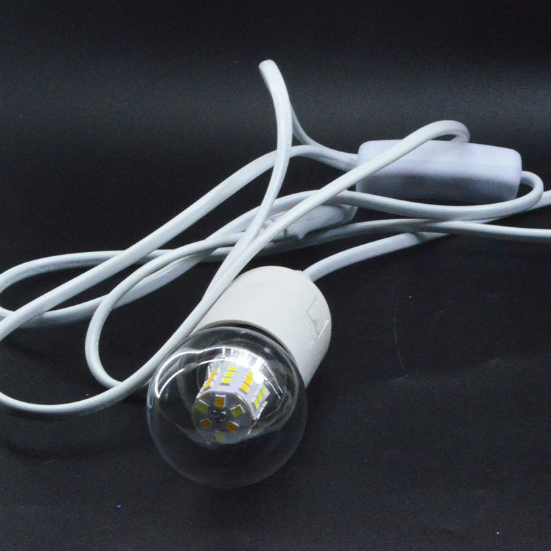 Set de cabluri de control al comutatorului de lumină portabil în mișcare cu bec LED, 3 culori schimbabil, kit de bază pentru lămpi E27, cablu de 1,8 m, iluminat de masă