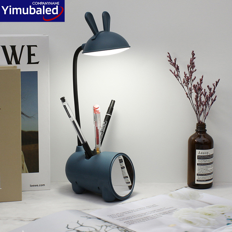 Többfunkciós asztali lámpa Szemvédelem Tanuló LED asztali lámpa Fokozatmentesen elsötétülő Éjszakai fény telefontolltartó tükörrel