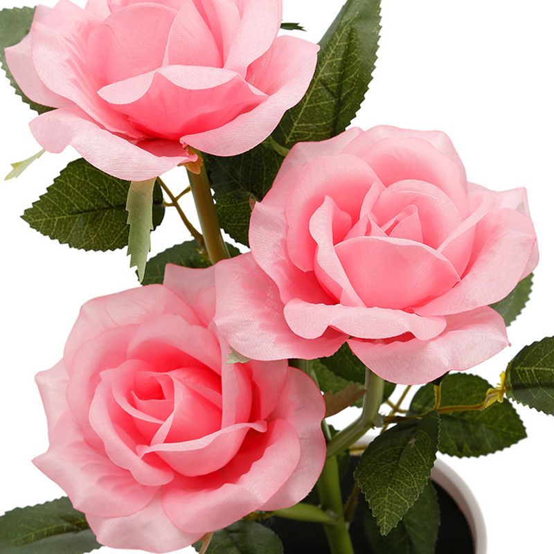 Gazon cu energie solară, grădină, balcon, acasă, dormitor, lampă de masă decorativă cu trandafiri, plante artificiale, ghiveci de flori