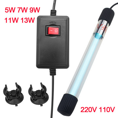 Merülő UV sterilizáló lámpa 220V 110V 5W/7W/9W/11W/13W Germicid fény Baktericid ultraibolya lámpa fertőtlenítő