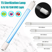 Lampă pentru sterilizator UV cuarț 6W 8W 10W 15W Tub T5 G5/G13 Lumină cu filtru ultraviolet cu tip de țeavă dreaptă pentru dezinfecția aerului