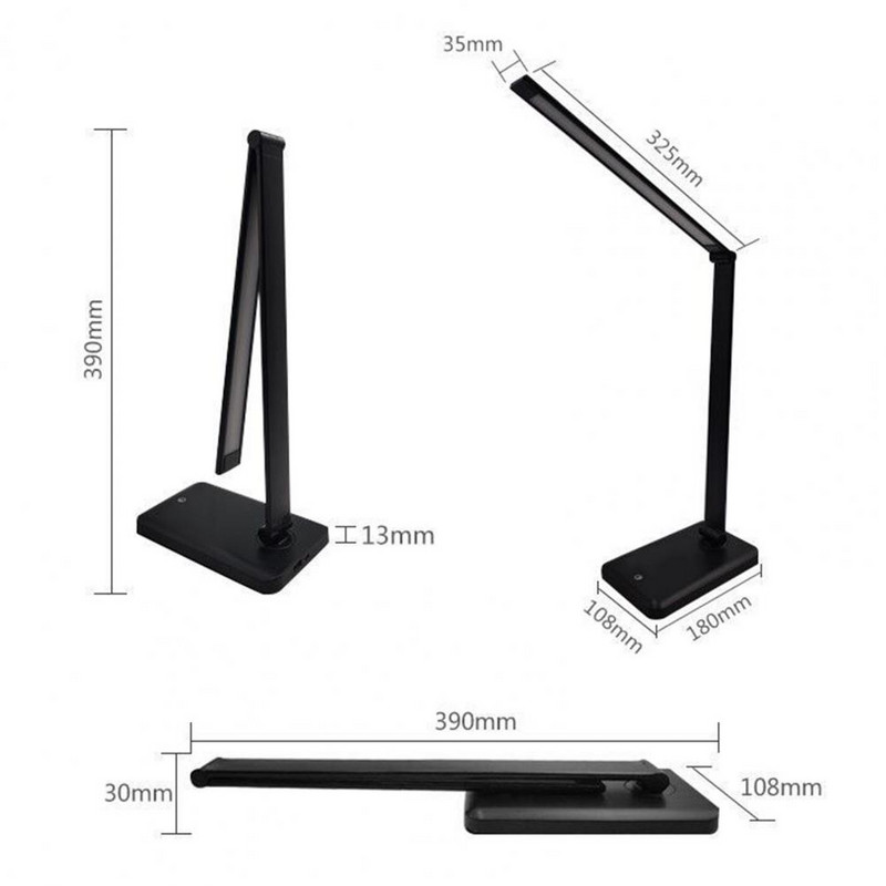 Galda lampa Saliekama studentu USB galda LED lampiņa Augsta spilgtuma acu aizsardzības nakts gaisma Enerģiju taupoša lasīšanas lampa