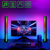 Játékterem Steampunk dekoráció asztali lámpa RGB ritmus fénymozaik 32 led környezeti díszes világítás dekor hangérzékelő fényreklám