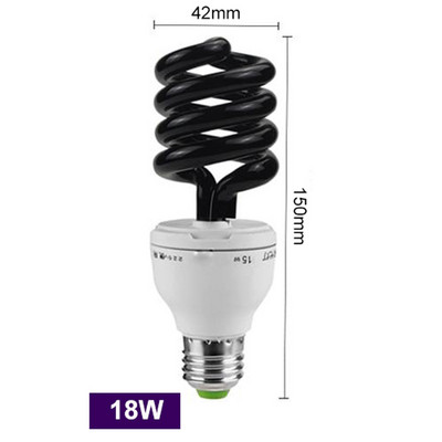 220V 12V E27 13-40W LED lambipirn UV ultraviolettlambi pirn spiraal must helelilla lambid valgustus kompaktluminofoorlamp putukate kärbseseen