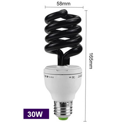 220V 12V E27 13-40W LED lambipirn UV ultraviolettlambi pirn spiraal must helelilla lambid valgustus kompaktluminofoorlamp putukate kärbseseen