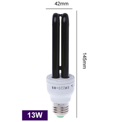 220V 12V E27 13-40W LED lambipirn UV ultraviolettlambi pirn spiraal must helelilla lambid valgustus kompaktluminofoorlamp putukate kärbseseen