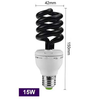 220V 12V E27 13-40W LED lambipirn UV ultraviolettlambi pirn spiraal must helelilla lambid valgustus kompaktluminofoorlamp putukate kärbseseen