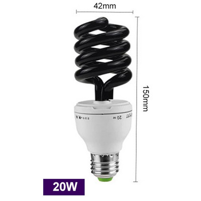 220V 12V E27 13-40W LED lambipirn UV ultraviolettlambi pirn spiraal must helelilla lambid valgustus kompaktluminofoorlamp putukate kärbseseen
