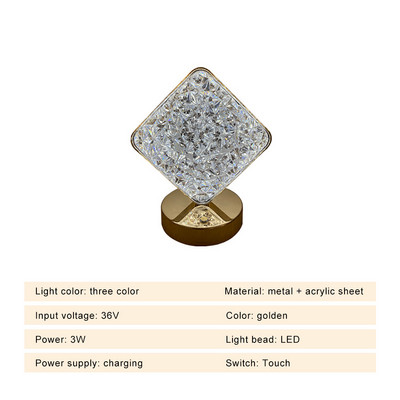 Romantična zvijezda Mjesec Dekorativna stolna svjetiljka Ukrasi Stolna svjetiljka za punjenje Touch 3 boje Noćne svjetiljke za spavaću sobu