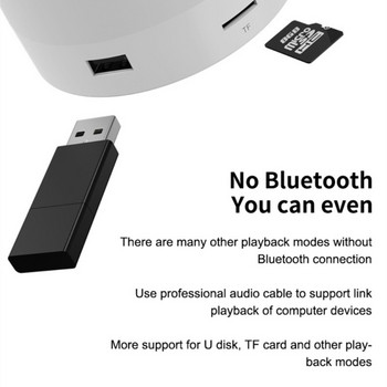 Έξυπνο πολύχρωμο νυχτερινό φως Ασύρματο ηχείο Bluetooth Φωτιστικό χειροκρότημα Ραδιόφωνο FM Τοποθέτηση κάρτας TF Φορητό φως Ηχείο Bluetooth