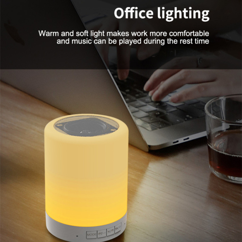 Nutikas värviline öövalgus juhtmevaba Bluetooth-kõlar plaksutuslamp FM-raadio TF-kaardi sisestamine kaasaskantav valgus Bluetooth-kõlar