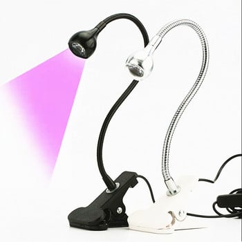 LED UV Lamp Clip-On Εύκαμπτο USB Mini UV Lamp Gel Curing Adjustable Glue Nail Dryer DIY Nail Art Cash Ιατρικός ανιχνευτής