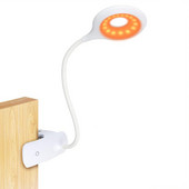 Lampă cu LED pentru cărți Lumini de masă Clip pentru birou 1600K chihlimbar Lectură noptieră USB reîncărcabilă pentru dormitor de studiu Protecția ochilor