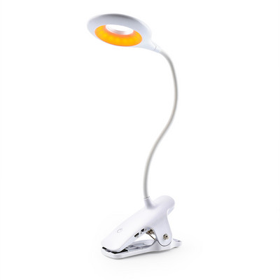 Lampă cu LED pentru cărți Lumini de masă Clip pentru birou 1600K chihlimbar Lectură noptieră USB reîncărcabilă pentru dormitor de studiu Protecția ochilor