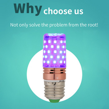 E27 60 LED UV sterilizavimo lemputė, baktericidinė kukurūzų lempa, naikinanti dulkes, LED ultravioletinė lempa namuose Sterilizuokite dezinfekavimo lemputę