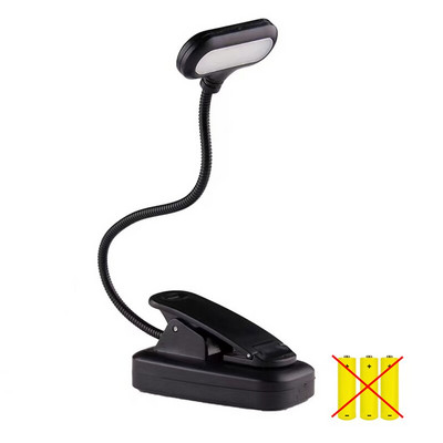 LED acu aizsardzības galda lampa nakts lasīšanai, mini elastīga, regulējama virziena akumulators mācību grāmatu lampa pārnēsājama guļamistabas gaisma