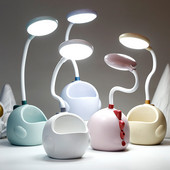 Radoša multfilma Acu aizsardzība Nakts gaisma Mīksta gaisma Push-veida maza lampiņa USB uzlāde Mācību pildspalvas turētājs rakstāmgalds Guļamistaba bērnam