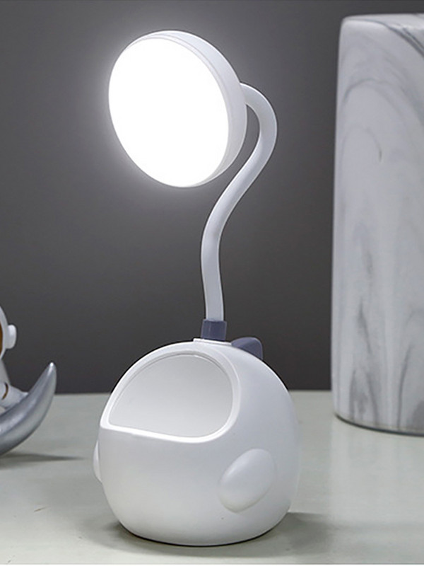 Radoša multfilma Acu aizsardzība Nakts gaisma Mīksta gaisma Push-veida maza lampiņa USB uzlāde Mācību pildspalvas turētājs rakstāmgalds Guļamistaba bērnam