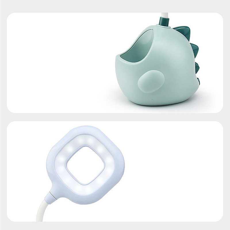 Radoša multfilma Acu aizsardzība Nakts gaisma Mīksta gaisma Push-veida maza lampiņa USB uzlāde Mācību pildspalvas turētājs rakstāmgalds Guļamistaba bērnam