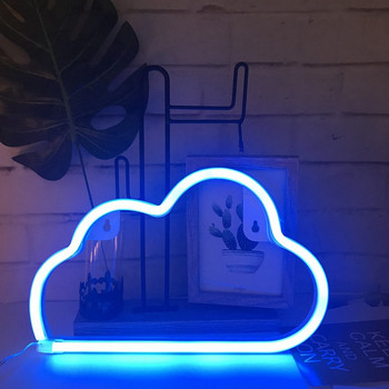 Σχεδιασμός LED Cloud Sign Neon Night Light Art Διακοσμητικά φώτα Πλαστικό επιτοίχιο φωτιστικό για παιδικό παιδικό δωμάτιο Χριστουγεννιάτικο πάρτι διακοπών