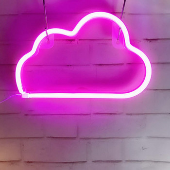 Σχεδιασμός LED Cloud Sign Neon Night Light Art Διακοσμητικά φώτα Πλαστικό επιτοίχιο φωτιστικό για παιδικό παιδικό δωμάτιο Χριστουγεννιάτικο πάρτι διακοπών