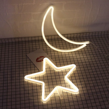 LED облачен дизайн Неонов знак Нощна светлина Арт Декоративни светлини Пластмасова стенна лампа за деца Бебешка стая Празнично осветление Коледно парти