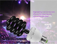 Lumină LED 220V 36W 40W E27 Ultraviolet UV Spiral Economisire energie Lampă BlackLight Lampă UV pentru Studio Expoziție Iluminat în aer liber EL