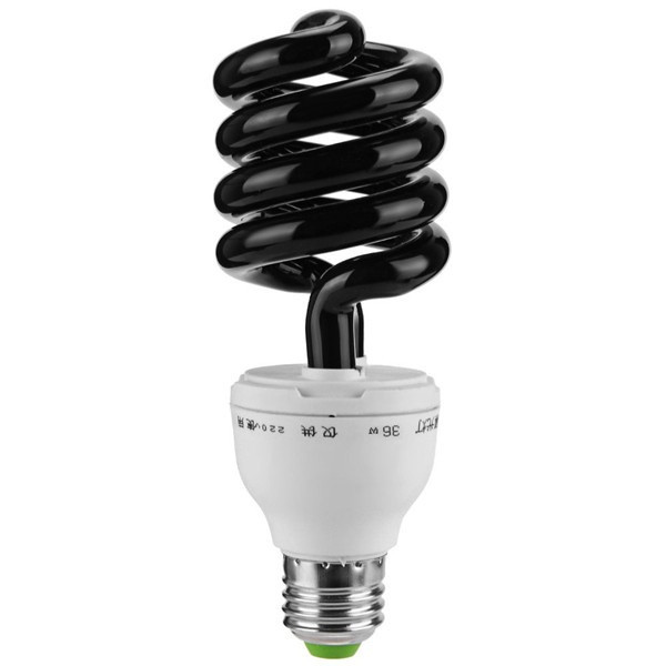 Lumină LED 220V 36W 40W E27 Ultraviolet UV Spiral Economisire energie Lampă BlackLight Lampă UV pentru Studio Expoziție Iluminat în aer liber EL