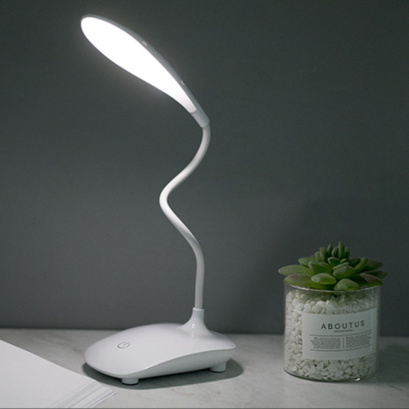 LED-es asztali lámpa USB tápellátású asztali lámpa érintéses tompítású hordozható lámpa, 3 színű, fokozatmentesen szabályozható szemvédelem hálószoba éjjeli lámpa