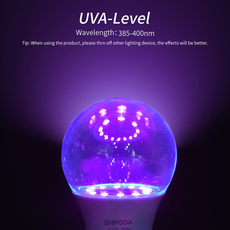 10 W ultravioletinė UV lemputė fluorescencinė aptikimo UV lempa juoda šviesiai mėlyna lempa E26 110 V 220 V, skirta DJ vakarėliui dekoruoti