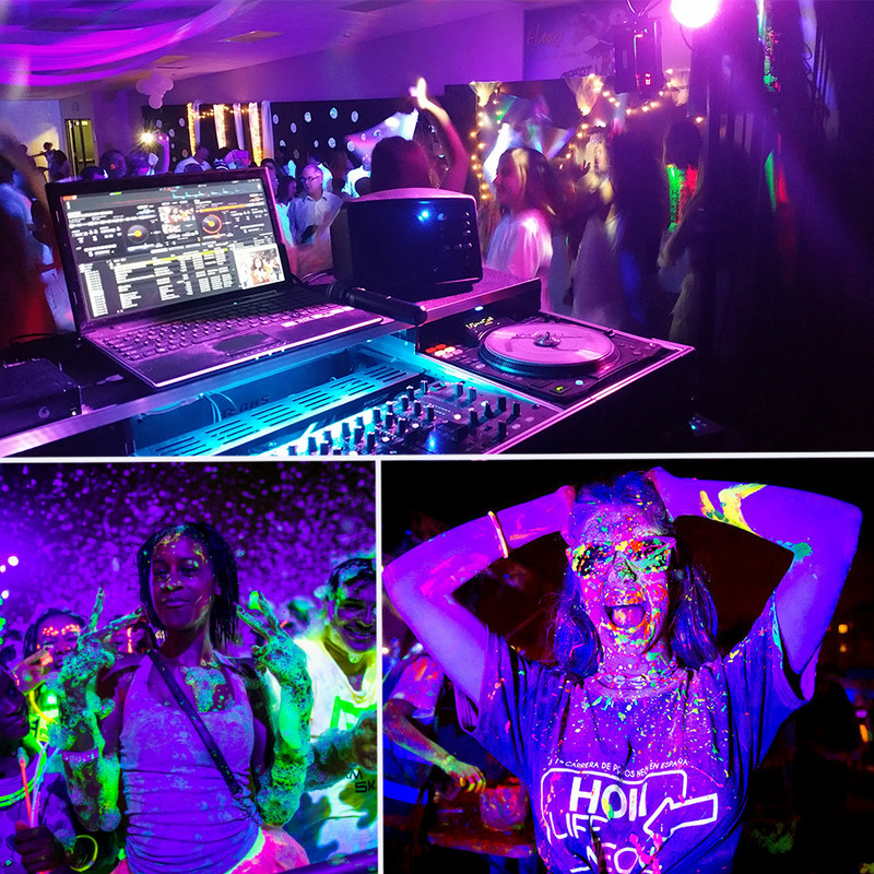 10 W ultravioletinė UV lemputė fluorescencinė aptikimo UV lempa juoda šviesiai mėlyna lempa E26 110 V 220 V, skirta DJ vakarėliui dekoruoti