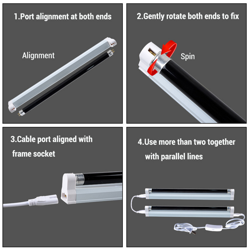 Ultraibolya UV lámpa LED feketefény kék UVA fluoreszcens Party kvarc lámpa rovar UV sterilizáló izzó 365nm kozmetikai pénzérzékel