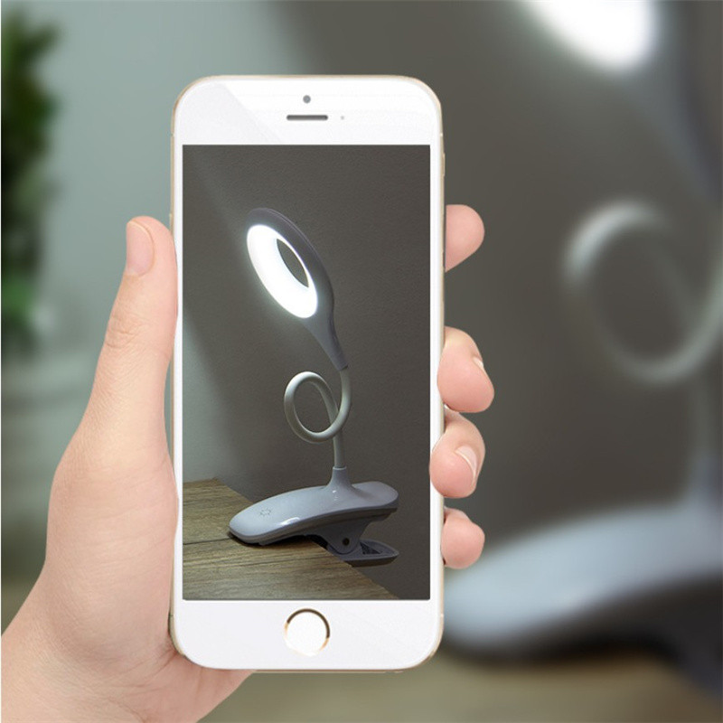 Nešiojama LED akių apsaugos lempa USB reguliuojama stalinė lempa su užsegimu prie lovos skaitymo lempa LED stalinis stalinis apšvietimas