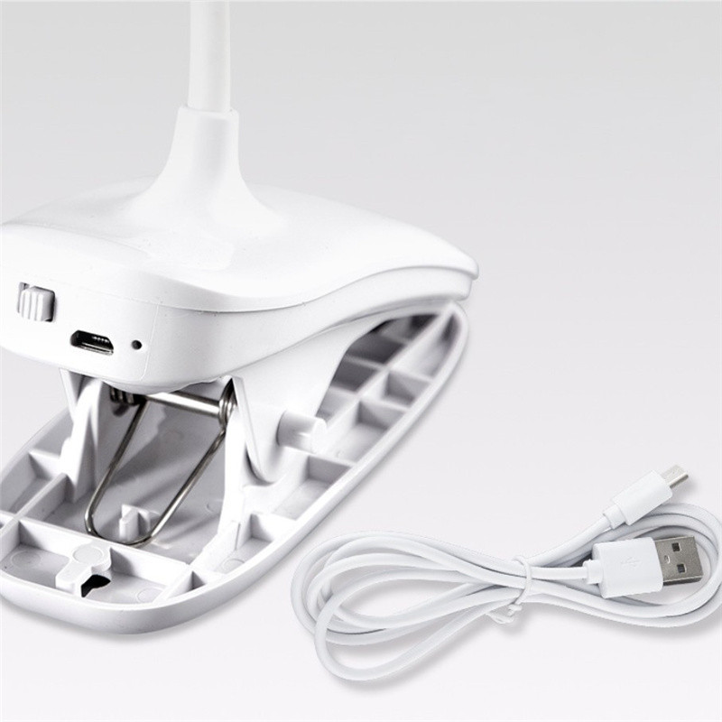 Nešiojama LED akių apsaugos lempa USB reguliuojama stalinė lempa su užsegimu prie lovos skaitymo lempa LED stalinis stalinis apšvietimas