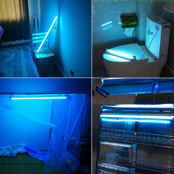 6W 8W Μικροβιοκτόνος Αποστειρωτής Λαμπτήρας UV LED 110v 220v Ultraviolet Quartz linear Light Ozone Generator Deodor Bar Tube