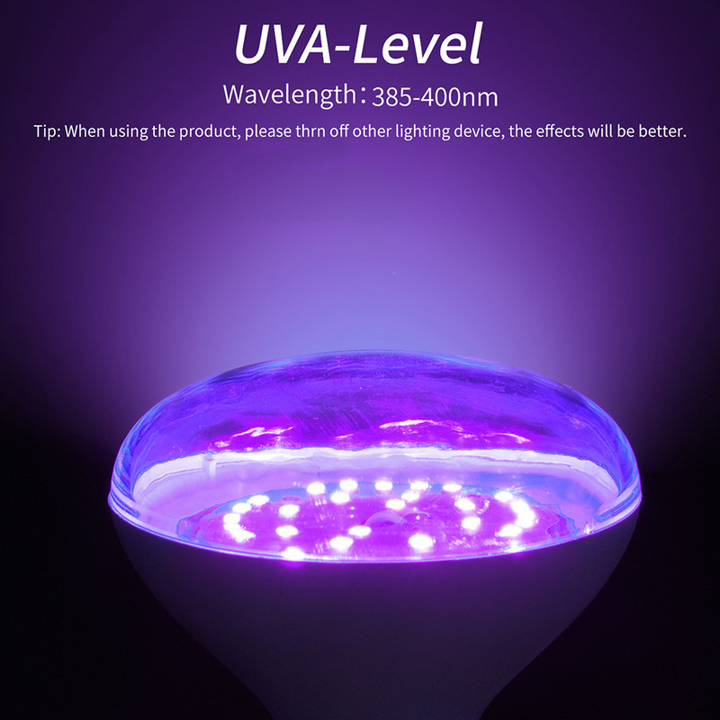 Lampă UV cu ultraviolete E26 15W Bec negru Lampă fluorescentă de detectare 220V/110V Decor pentru petreceri DJ acasă
