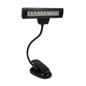 Lampă cu clips cu 10 LED Suport pentru muzică Lumină cu clemă Luminoasă, flexibilă, reglabilă, pentru birou, pentru dormitor, lămpi de lectură, lampă de studiu, lumini, vânzare caldă