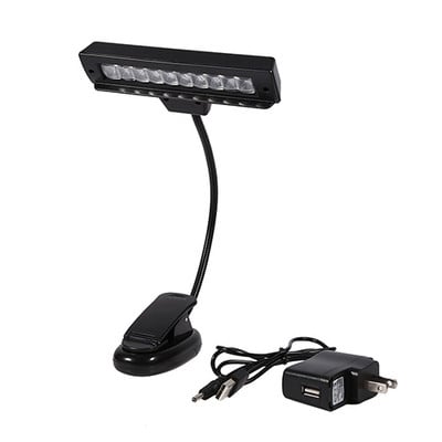 Lampă cu clips cu 10 LED Suport pentru muzică Lumină cu clemă Luminoasă, flexibilă, reglabilă, pentru birou, pentru dormitor, lămpi de lectură, lampă de studiu, lumini, vânzare caldă