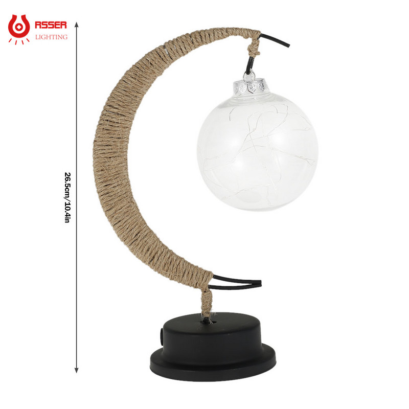 RSSER LED Mēness lampa Nakts gaismas EID Mubarak Ramadan Dekorācijas Galda lampas Nakts gaisma Mājas Dekorācijas Gultas gaisma