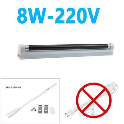 UV fluorescencijos aptikimo kvarcinė lempa BLB ultravioletinė juoda šviesa mėlyna LED vamzdinė lemputė 365 nm violetinė jaukų scenos aplinkos apšvietimas