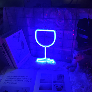 Πινακίδες κρασιού Led Neon Φωτιστικές επιγραφές Winebowl Κρεμαστό φωτιστικό τοίχου Φωτιστικό τοίχου νυχτερινό φως Usb Λειτουργεί με μπαταρία Νέον Επιγραφές Μπαρ Δώρα Διακόσμηση δωματίου