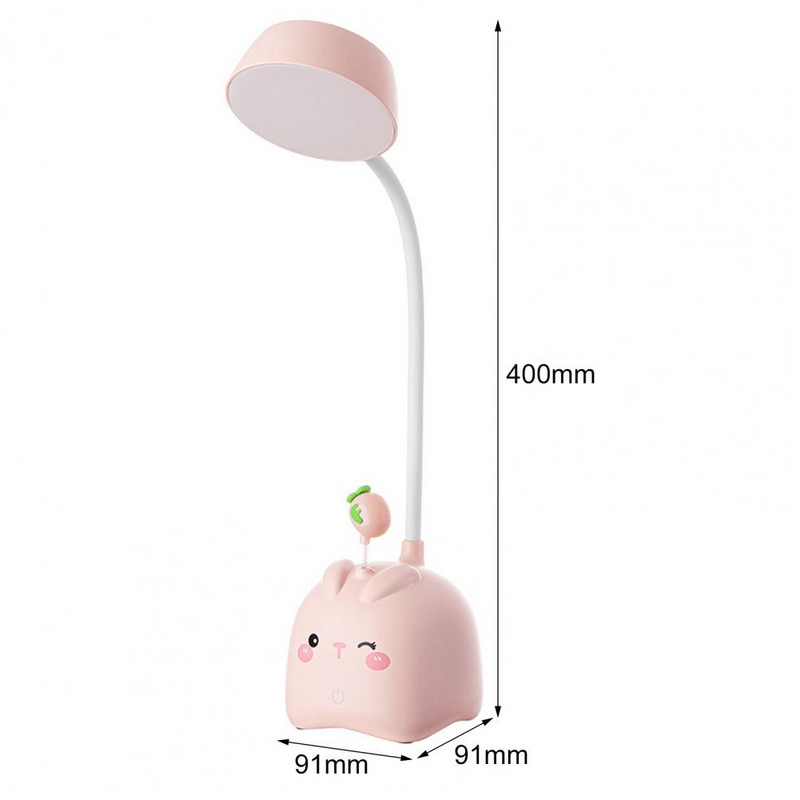 Asztali lámpa Szemvédő érintőképernyős vezérlés szabályozható, hordozható aranyos LED lámpa, újratölthető villogásmentes lágy fény LED éjszakai lámpa